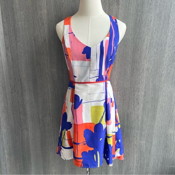 Willow & Clay A-Line Abstract Colorful High-Low Dress Size XS - Picture 1 of 5